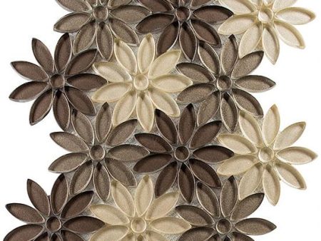 Bellagio Tile - Bouquette Series Mosaic Tile - Neutral Vase Hot on Sale