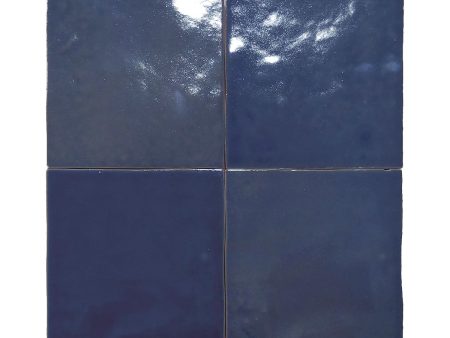 Lungarno Ceramics - Marrakesh 4  x 4  Wall Tile - Meknes Marine For Cheap