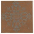 Marazzi - Moroccan Concrete 8  x 8  Deco Porcelain Tile - Aziza Terra Cotta MC59 Online now