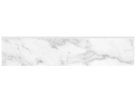 Anatolia - Plata 3 in. x 12 in. Glazed Porcelain Bullnose - Carrara Abisso Polished Online Hot Sale