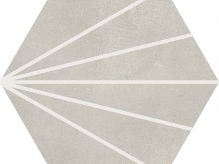 Soci Tile - Aura Decor Hexagon 9  x 10  Porcelain Tile - Gray For Discount