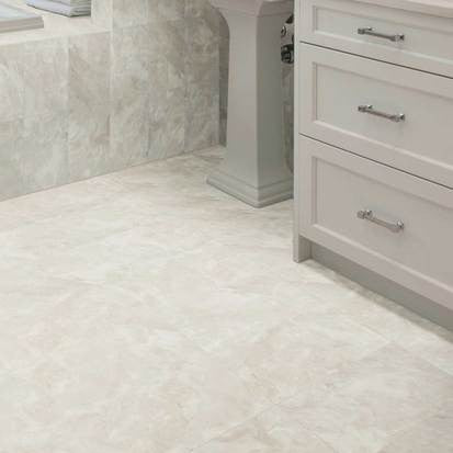 American Olean Mirasol 12 in. x 24 in. Glazed Porcelain Floor Tile - Bianco Carrara Matte Cheap