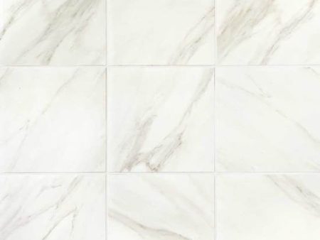 American Olean Mirasol 12 in. x 12 in. Glazed Porcelain Floor Tile - Bianco Carrara Matte on Sale