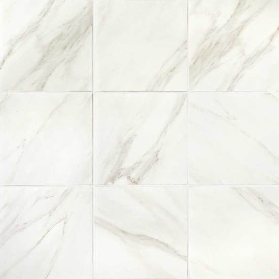 American Olean Mirasol 12 in. x 12 in. Glazed Porcelain Floor Tile - Bianco Carrara Matte on Sale