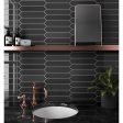 Equipe - Arrow Collection - 2 in. x 10 in. Wall Tile - Black Online Sale