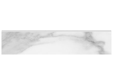 Anatolia - Plata 3 in. x 12 in. Glazed Porcelain Bullnose - Statuario Brina Matte Discount