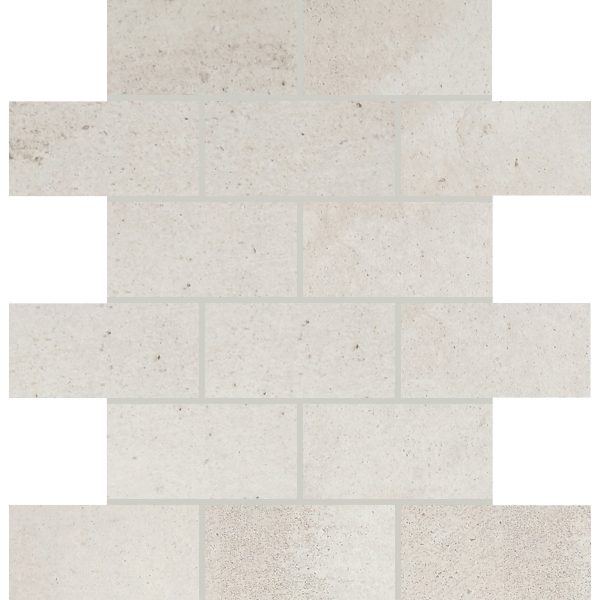 Daltile - Modern Hearth - 2 in. x 4 in. Ceramic Brick-Joint Mosaic - White Ash Online Hot Sale