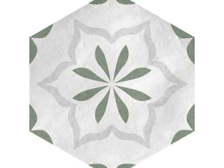 Lungarno Ceramics - Casablanca - Emerald Hex Deco For Cheap