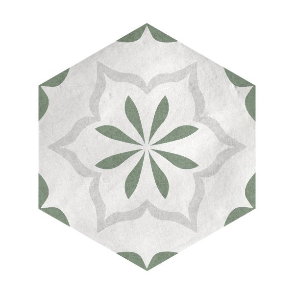 Lungarno Ceramics - Casablanca - Emerald Hex Deco For Cheap