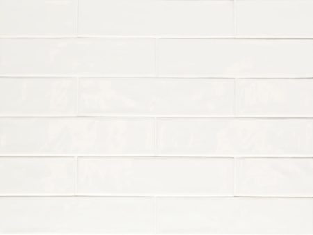 Bedrosians Tile & Stone - Clara 2.75  x 11  Glossy Porcelain Tile - White For Cheap