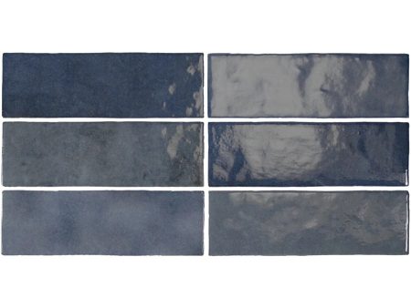 Equipe - Artisan Collection - 2.5  x 8  Wall Tile - Colonial Blue Discount