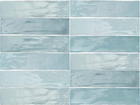 Arizona Tile - Flash 3  x 12  Ceramic Wall Tile - Light Blue For Discount