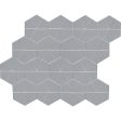 Daltile - Stagecraft - Undulated Kaleidoscope Mosaic - Desert Gray X114 Glossy For Cheap