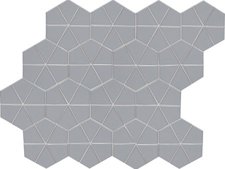 Daltile - Stagecraft - Undulated Kaleidoscope Mosaic - Desert Gray X114 Glossy For Cheap