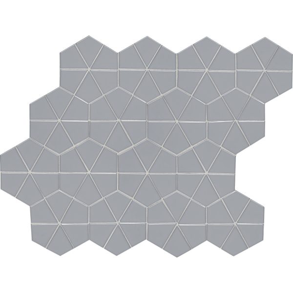 Daltile - Stagecraft - Undulated Kaleidoscope Mosaic - Desert Gray X114 Glossy For Cheap