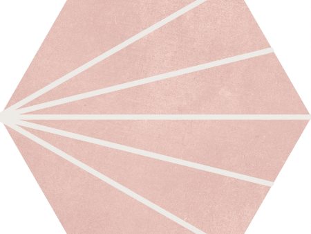 Soci Tile - Aura Decor Hexagon 9  x 10  Porcelain Tile - Blush Discount