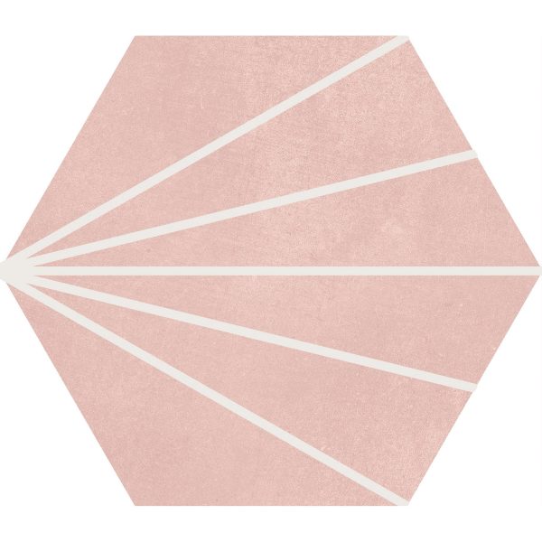 Soci Tile - Aura Decor Hexagon 9  x 10  Porcelain Tile - Blush Discount