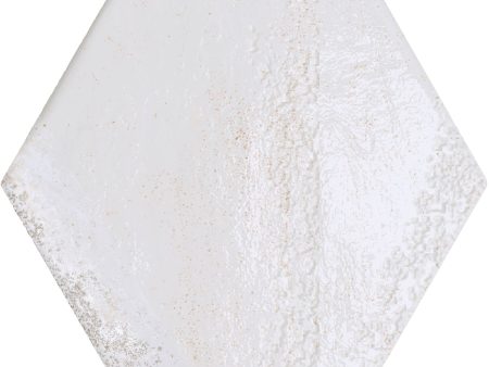 Bestile - Carmen 5.1 in. x 5.9 in. Hexagon Porcelain Tile - White Discount