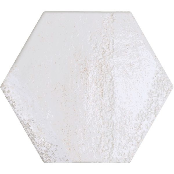 Bestile - Carmen 5.1 in. x 5.9 in. Hexagon Porcelain Tile - White Discount