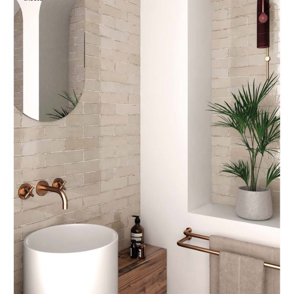 Equipe - Tribeca Collection - 2.5 in. x 10 in. Wall Tile - Oatmeal on Sale