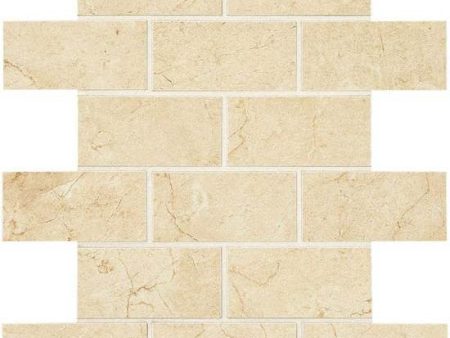 American Olean Mirasol 2 in. x 4 in. Glazed Ceramic Body Brick-joint Mosaic - Crema Laila For Cheap