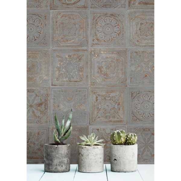 Soci Tile - Gatsby 8  x 8  - Charcoal Tin Discount