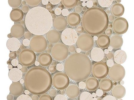 Bellagio Tile Bubble Series Mosaic Tile (Full Sheet) - Sable Brown For Cheap