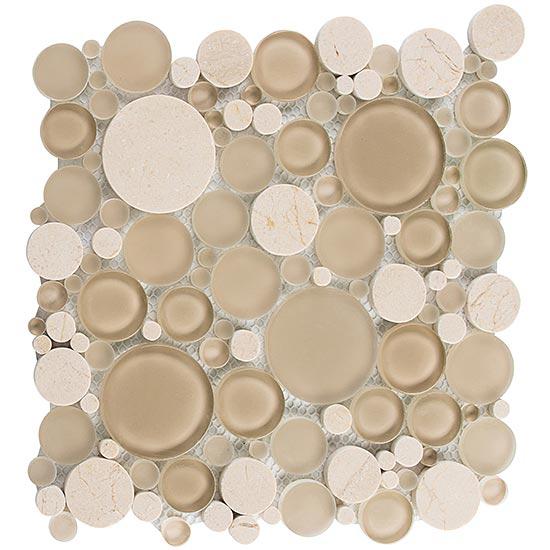 Bellagio Tile Bubble Series Mosaic Tile (Full Sheet) - Sable Brown For Cheap