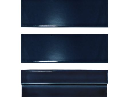 Lungarno Ceramics - Casablanca 2  x 6  Wall Tile - Ocean Blue For Cheap