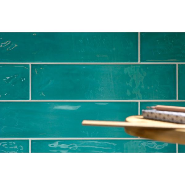 Tesoro - Joyful 4  x 16  Subway Tile - Turquoise Online