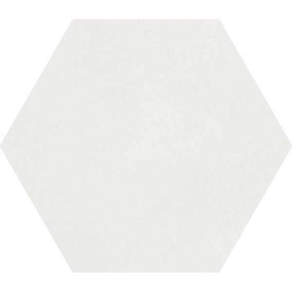 Soci Tile - Aura Hexagon 9  x 10  Porcelain Tile - White Fashion