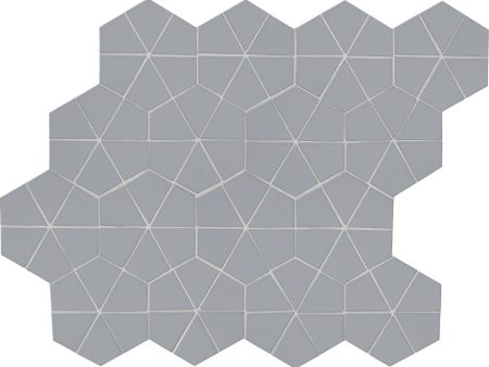 Daltile - Stagecraft - Undulated Kaleidoscope Mosaic - Matte Desert Gray X714 on Sale