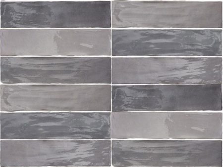 Arizona Tile - Flash 3  x 12  Ceramic Wall Tile - Cool Grey For Sale