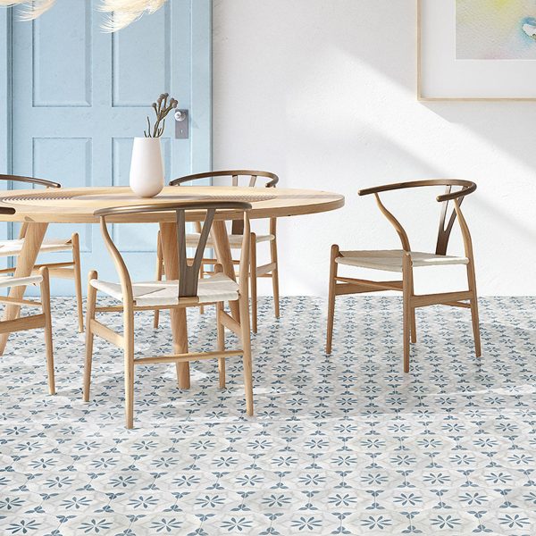 Lungarno Ceramics - Casablanca - Ocean Blue Hex Deco Discount