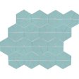 Daltile - Stagecraft - Undulated Kaleidoscope Mosaic - Spa 0148 Glossy Supply