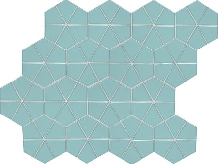 Daltile - Stagecraft - Undulated Kaleidoscope Mosaic - Spa 0148 Glossy Supply