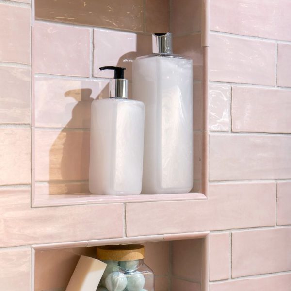 Arizona Tile - Flash 3  x 12  Ceramic Wall Tile - Blush Online now