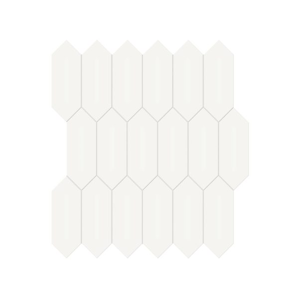 Anatolia - Soho Porcelain 2 in. x 5 in. Picket Mosaic - Canvas White Glossy Online