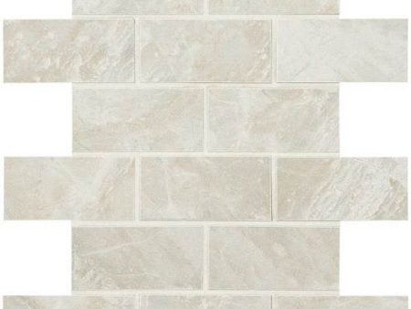 American Olean Mirasol 2 in. x 4 in. Glazed Ceramic Body Brick-joint Mosaic - Silver Marble For Discount