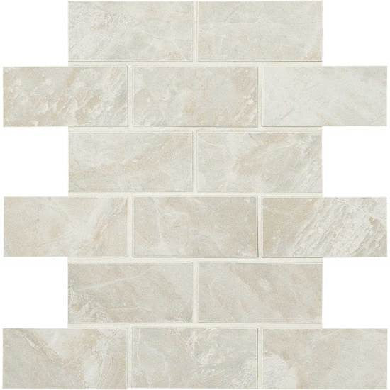 American Olean Mirasol 2 in. x 4 in. Glazed Ceramic Body Brick-joint Mosaic - Silver Marble For Discount