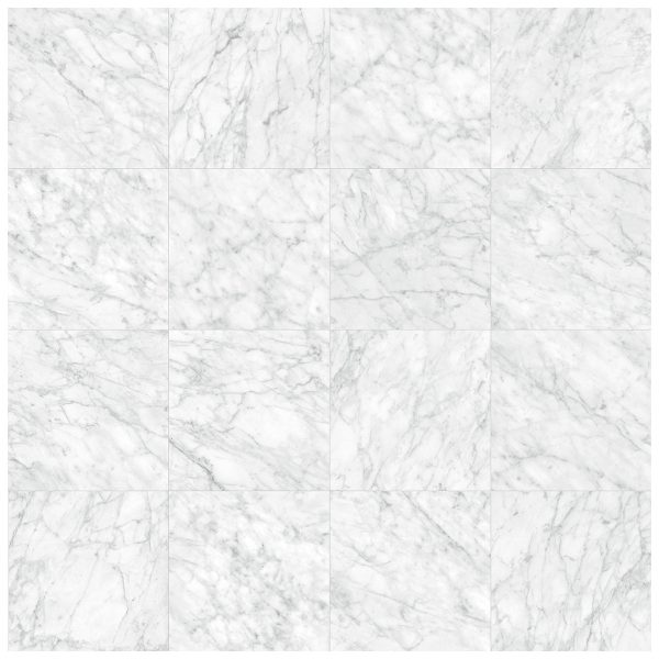 Anatolia - Plata 24 in. x 24 in. Glazed Porcelain Rectified Tile - Carrara Abisso Polished For Cheap