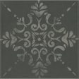 Marazzi - Moroccan Concrete 8  x 8  Deco Porcelain Tile - Aziza Charcoal MC60 Fashion