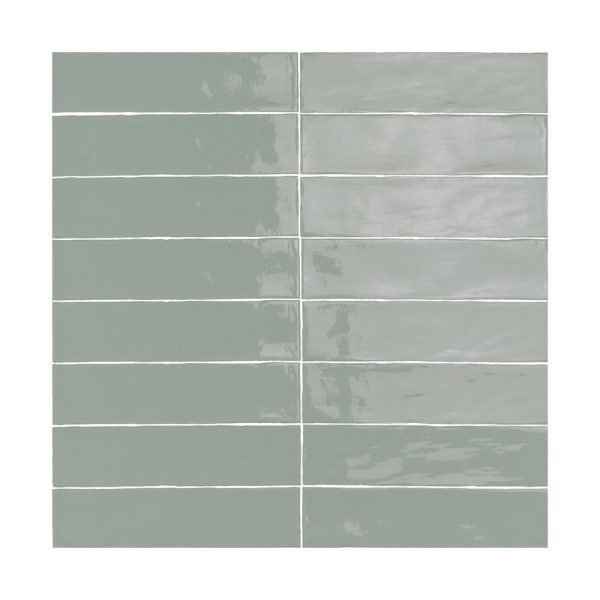 Lungarno - Linea 3 in. x 12 in. Ceramic Tile - Verde Menta Glossy Online now