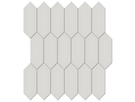 Anatolia - Soho Porcelain 2 in. x 5 in. Picket Mosaic - Halo Grey Matte Online