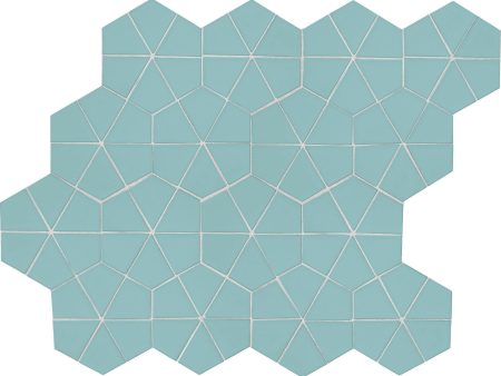 Daltile - Stagecraft - Undulated Kaleidoscope Mosaic - Matte Spa 0748 Supply