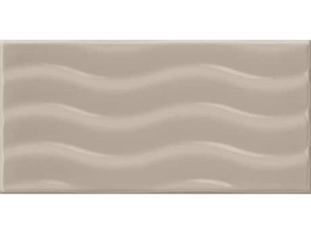 Daltile RetroSpace 3 in. x 6 in. Wave Accent Wall Tile - Sycamore Tan Sale