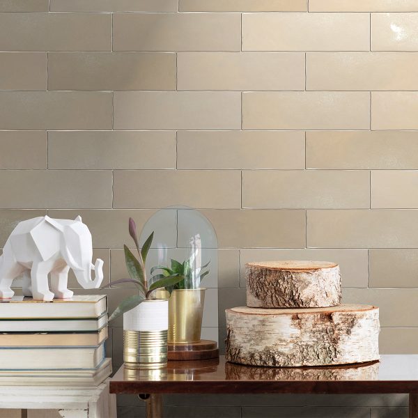 Lungarno Ceramics - Marrakesh 2.5  x 8  Wall Tile - Tantan Beige Hot on Sale