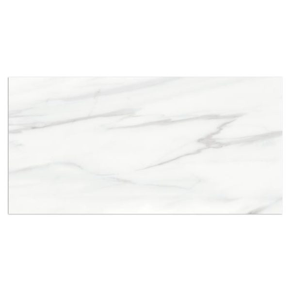 Tesoro - Mayfair 12 in. x 24 in. Porcelain Tile - Volakas Grigio Polished For Sale