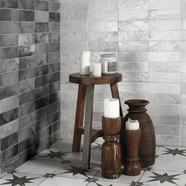 SomerTile - Kings Raku Ceramic Wall Tile – Black Supply