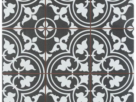 SomerTile - Harmonia 13 in. x 13 in. Ceramic Tile - Classic Black Online now